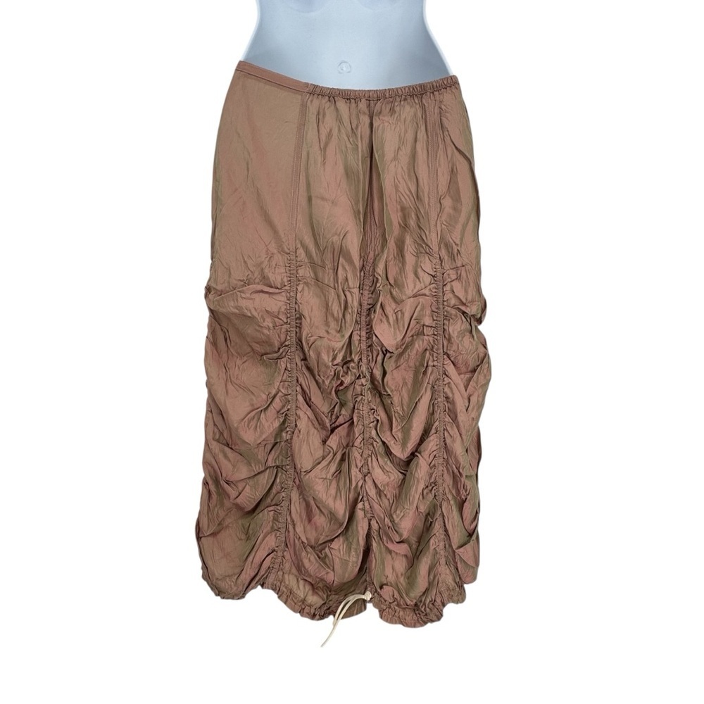 Hanna for La Journee Steampunk Whimsygoth Ruched Crinkle Maxi Skirt Size 2 Small